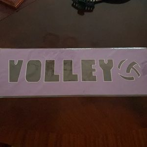 NWT Handmade Lavender Volleyball Photo Cut Out Wall Hanging.